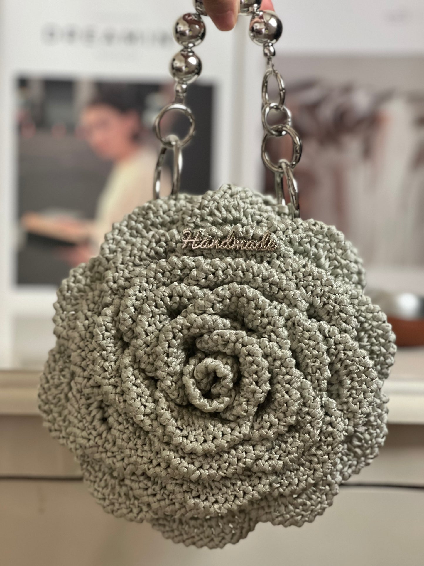 Rose Crochet Bag Pattern (PDF + Video Tutorial) | Romantic Flower Tote DIY
