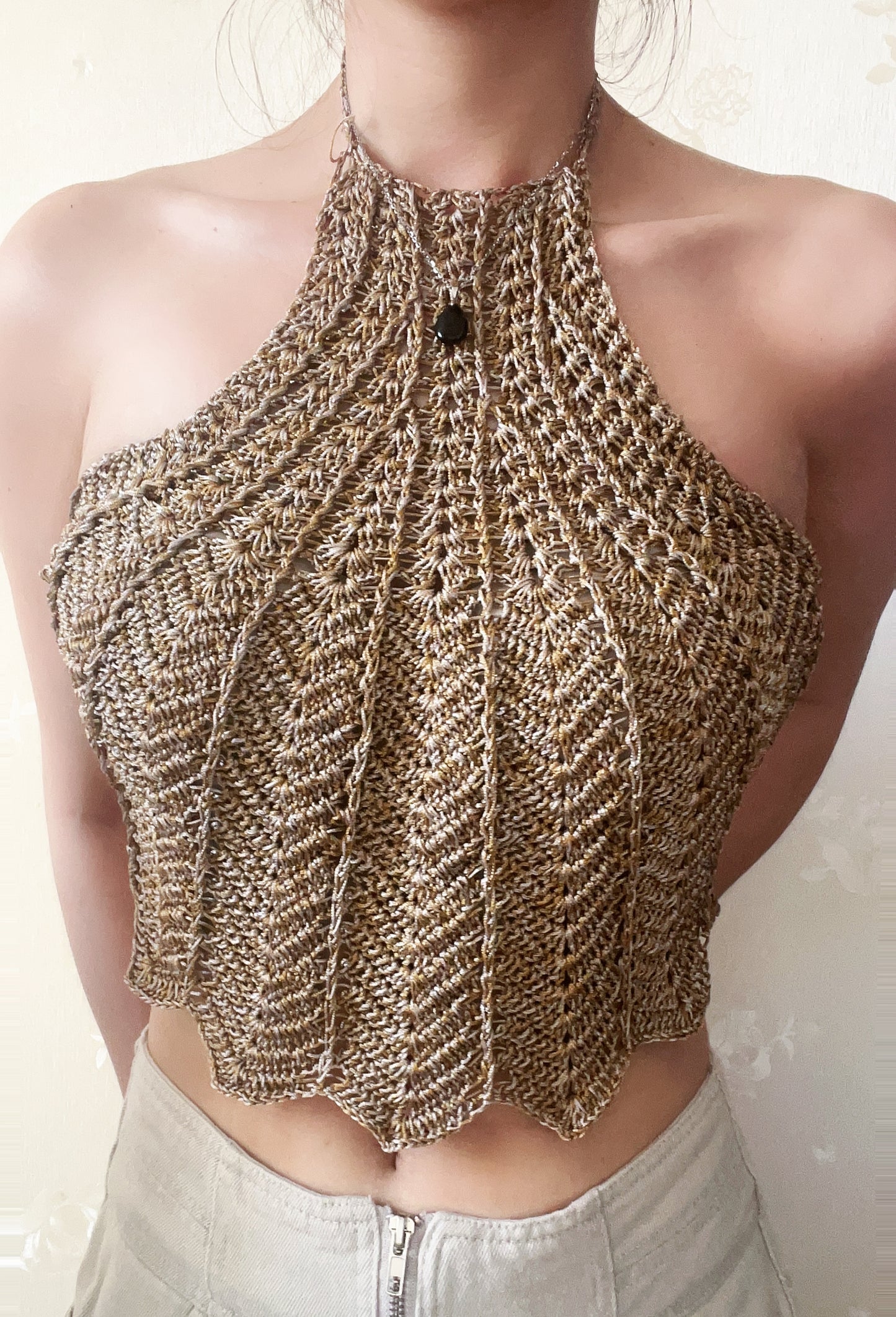 Handmade Crochet Halter Top – Custom Order