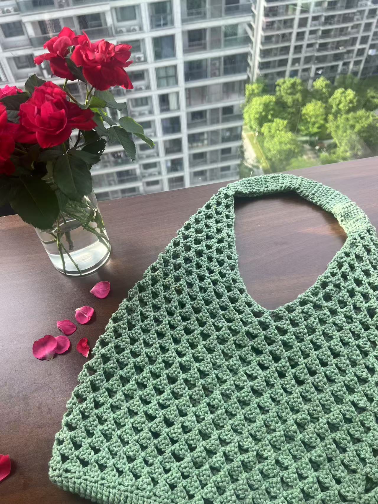 Crochet Mesh Bag – Lightweight Summer Market Tote