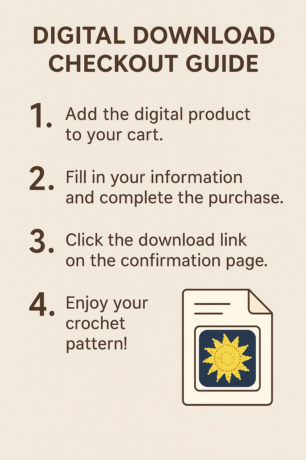 Crochet Beginner Guide | PDF + Video Bundle(instant download after purchase)