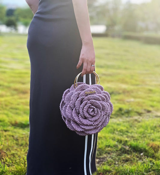 Camellia Crochet Kit – DIY Rose Flower Bag (5 Colors Available)