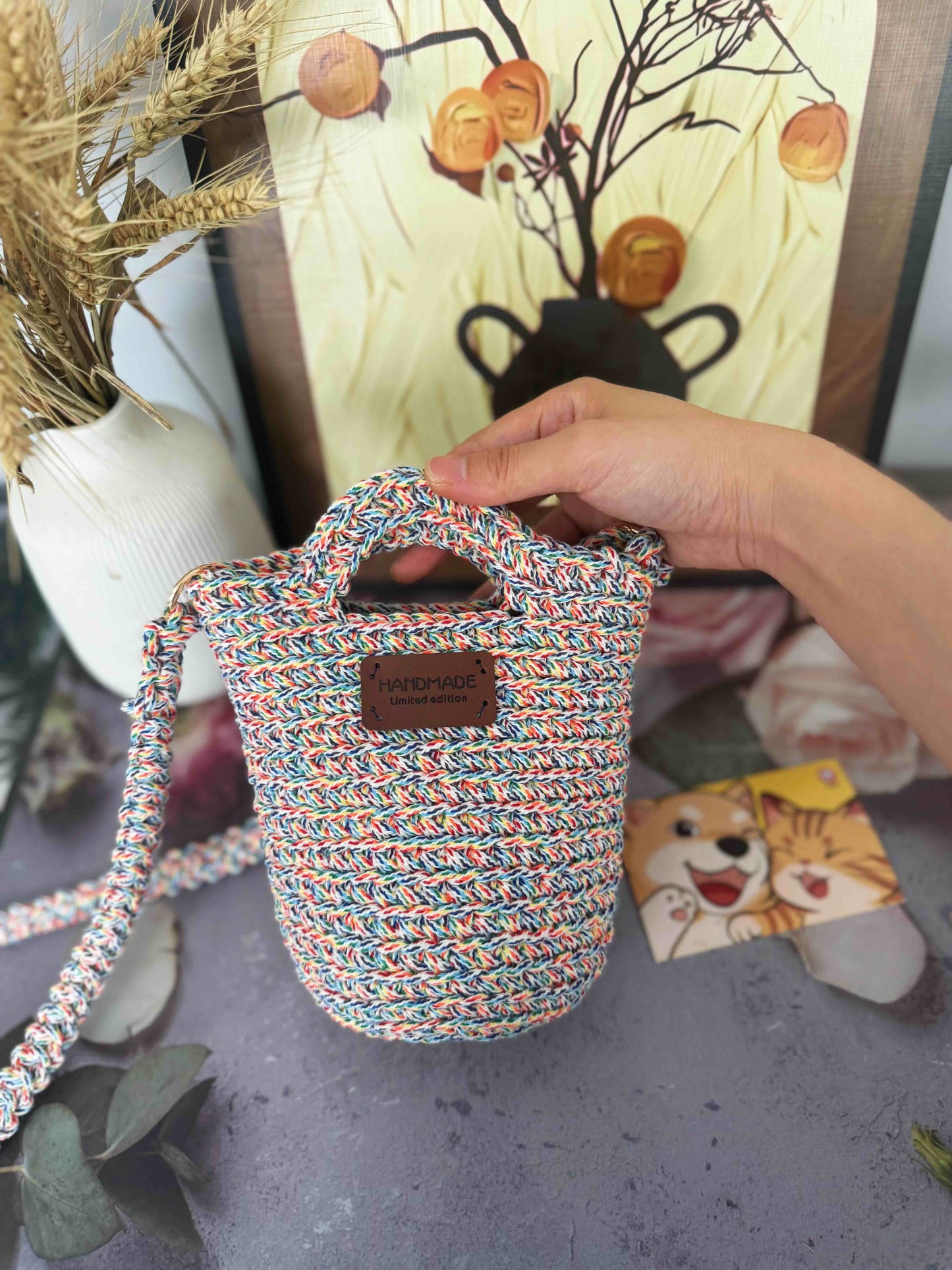 Cute Mini Crochet Phone Bag Pattern PDF | Easy Crossbody Bag for Beginners