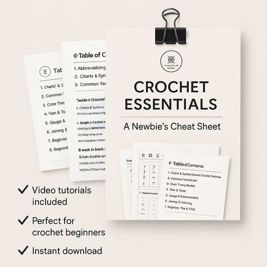 Crochet Beginner Guide | PDF + Video Bundle(instant download after purchase)